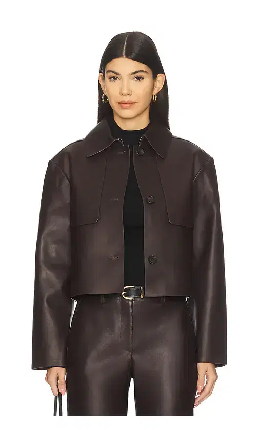 Crop Leather Trench Crop Leather Trench