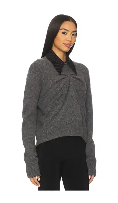 Kate Barton Pinched Crewneck Sweater With Collar | Thumbnail 2 Kate Barton Pinched Crewneck Sweater With Collar | Thumbnail 2