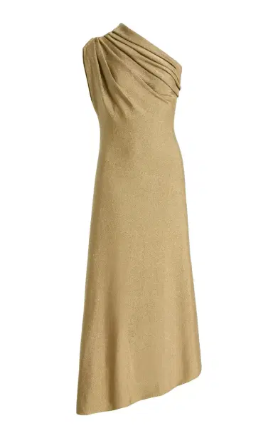 Khaite Coast One-Shoulder Metallic-Knit Midi Dress | Thumbnail 7 Khaite Coast One-Shoulder Metallic-Knit Midi Dress | Thumbnail 7