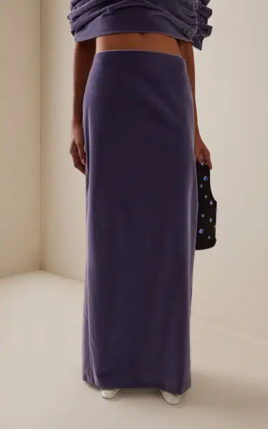 COLLEEN ALLEN Exclusive Cotton Velvet Maxi Skirt | Thumbnail 4 COLLEEN ALLEN Exclusive Cotton Velvet Maxi Skirt | Thumbnail 4