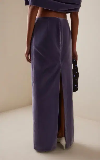 COLLEEN ALLEN Exclusive Cotton Velvet Maxi Skirt | Thumbnail 5 COLLEEN ALLEN Exclusive Cotton Velvet Maxi Skirt | Thumbnail 5