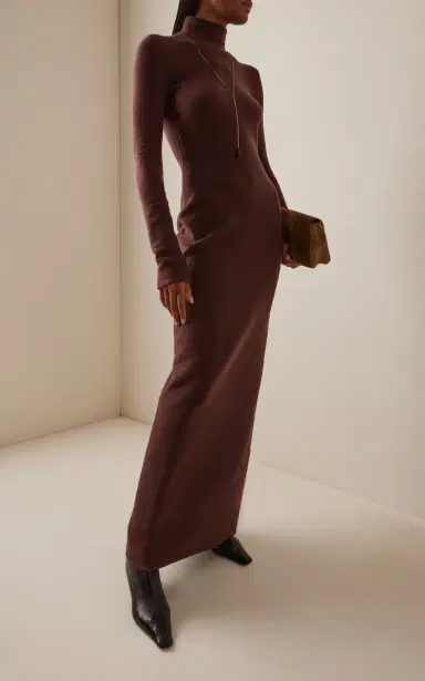COLLEEN ALLEN Exclusive Keyhole Knit Turtleneck Maxi Dress | Thumbnail 3 COLLEEN ALLEN Exclusive Keyhole Knit Turtleneck Maxi Dress | Thumbnail 3