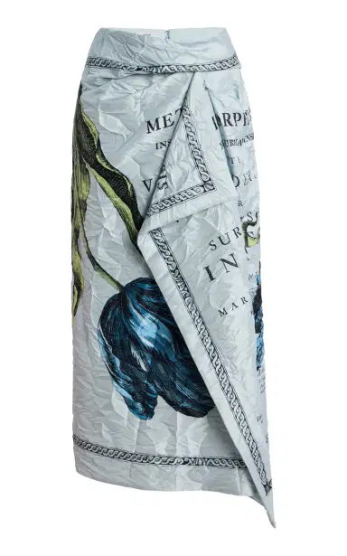 Erdem Printed Draped Midi Skirt | Thumbnail 7 Erdem Printed Draped Midi Skirt | Thumbnail 7