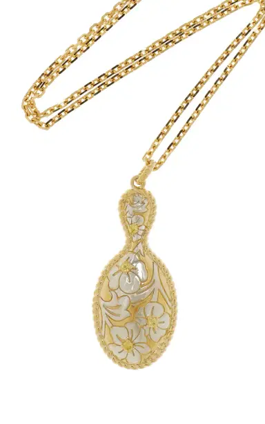 Yvonne Léon 9K And 18K Gold Pretty Mirror Pendant | Thumbnail 3 Yvonne Léon 9K And 18K Gold Pretty Mirror Pendant | Thumbnail 3