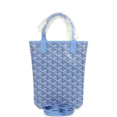 goyard Goyard Goyardine Canvas Iris Poitiers PM Bag Palladium Hardware | Thumbnail 1 goyard Goyard Goyardine Canvas Iris Poitiers PM Bag Palladium Hardware | Thumbnail 1
