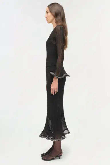 Simkhai Brighton Metallic Plisse Midi Skirt | Thumbnail 4 Simkhai Brighton Metallic Plisse Midi Skirt | Thumbnail 4