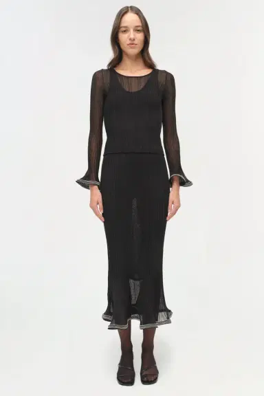 Simkhai Brighton Metallic Plisse Midi Skirt | Thumbnail 6 Simkhai Brighton Metallic Plisse Midi Skirt | Thumbnail 6