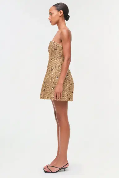Simkhai Kit Gilded Tweed Mini Dress | Thumbnail 4 Simkhai Kit Gilded Tweed Mini Dress | Thumbnail 4