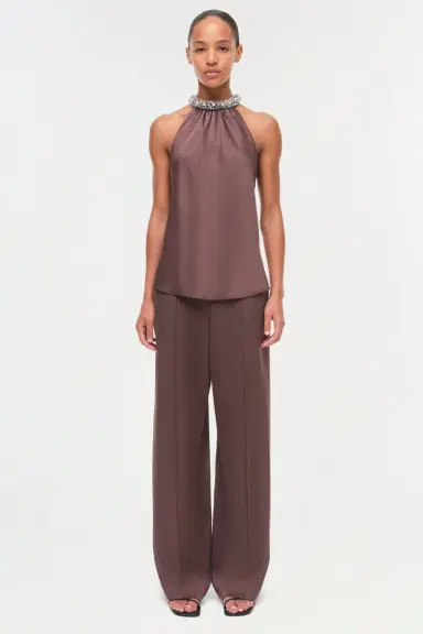 Simkhai Navi Embellished Satin Top | Thumbnail 2 Simkhai Navi Embellished Satin Top | Thumbnail 2