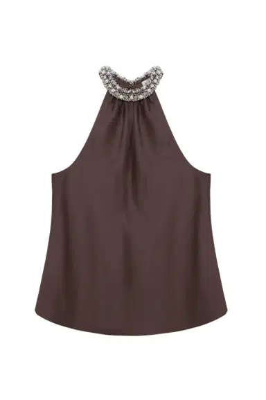 Simkhai Navi Embellished Satin Top | Thumbnail 1 Simkhai Navi Embellished Satin Top | Thumbnail 1
