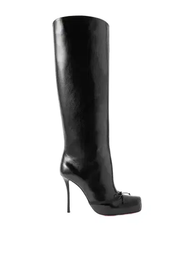Christian Louboutin Cassia Nodo 100 Leather Knee Boots | Thumbnail 1 Christian Louboutin Cassia Nodo 100 Leather Knee Boots | Thumbnail 1