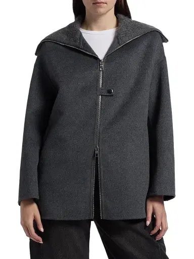 Rails Women's Silves Wool-Blend Zip-Front Jacket - Charcoal | Thumbnail 3 Rails Women's Silves Wool-Blend Zip-Front Jacket - Charcoal | Thumbnail 3