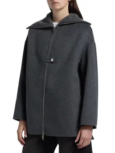 Rails Women's Silves Wool-Blend Zip-Front Jacket - Charcoal | Thumbnail 4 Rails Women's Silves Wool-Blend Zip-Front Jacket - Charcoal | Thumbnail 4