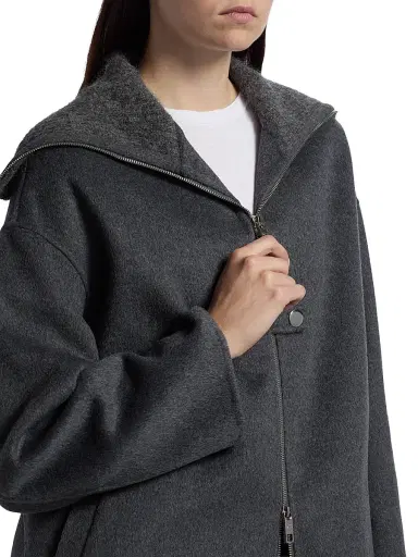 Rails Women's Silves Wool-Blend Zip-Front Jacket - Charcoal | Thumbnail 6 Rails Women's Silves Wool-Blend Zip-Front Jacket - Charcoal | Thumbnail 6