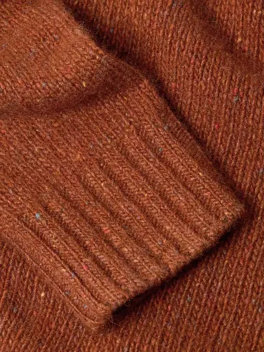 Vince Men's Donegal Raglan-Sleeve Cashmere Crewneck Sweater - Dark Burnt Orange | Thumbnail 6 Vince Men's Donegal Raglan-Sleeve Cashmere Crewneck Sweater - Dark Burnt Orange | Thumbnail 6