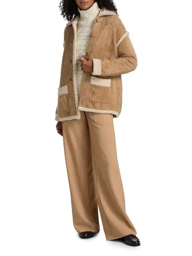 Guest in Residence Women's Grizzly Cashmere Jacket - Almond Oatmeal | Thumbnail 2 Guest in Residence Women's Grizzly Cashmere Jacket - Almond Oatmeal | Thumbnail 2