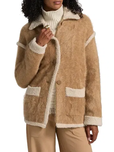 Guest in Residence Women's Grizzly Cashmere Jacket - Almond Oatmeal | Thumbnail 3 Guest in Residence Women's Grizzly Cashmere Jacket - Almond Oatmeal | Thumbnail 3