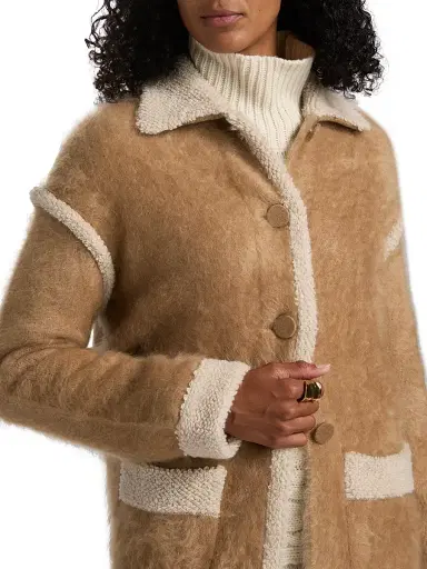 Guest in Residence Women's Grizzly Cashmere Jacket - Almond Oatmeal | Thumbnail 6 Guest in Residence Women's Grizzly Cashmere Jacket - Almond Oatmeal | Thumbnail 6