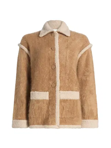 Guest in Residence Women's Grizzly Cashmere Jacket - Almond Oatmeal | Thumbnail 1 Guest in Residence Women's Grizzly Cashmere Jacket - Almond Oatmeal | Thumbnail 1