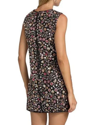 Milly Women's Ivette Gem-Embellished Minidress - Black Multi | Thumbnail 5 Milly Women's Ivette Gem-Embellished Minidress - Black Multi | Thumbnail 5