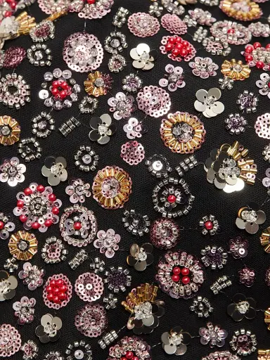 Milly Women's Ivette Gem-Embellished Minidress - Black Multi | Thumbnail 7 Milly Women's Ivette Gem-Embellished Minidress - Black Multi | Thumbnail 7