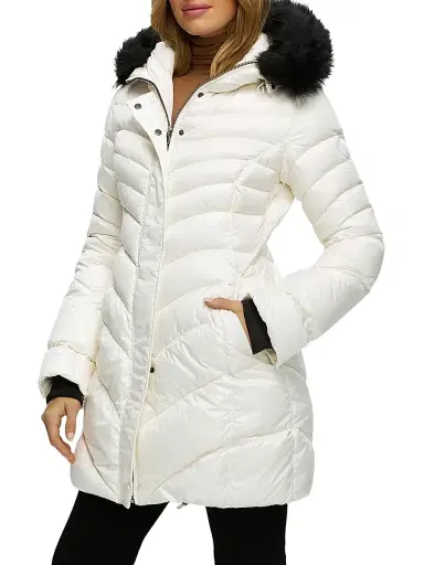 Gorski Women's Apres-ski Jacket with Detachable Toscana Lamb Hood Trim | Thumbnail 3 Gorski Women's Apres-ski Jacket with Detachable Toscana Lamb Hood Trim | Thumbnail 3
