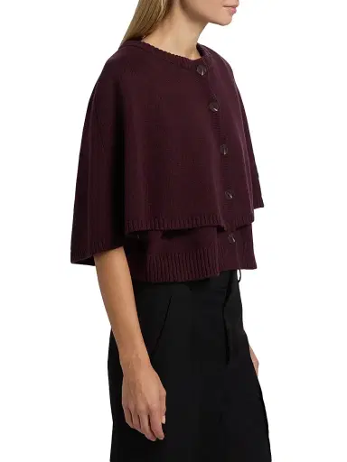 If Only Studio Women's Cotton-Wool Knit Cape Jacket | Thumbnail 4 If Only Studio Women's Cotton-Wool Knit Cape Jacket | Thumbnail 4