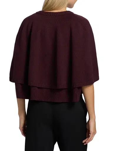 If Only Studio Women's Cotton-Wool Knit Cape Jacket | Thumbnail 5 If Only Studio Women's Cotton-Wool Knit Cape Jacket | Thumbnail 5