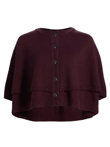 If Only Studio Women's Cotton-Wool Knit Cape Jacket | Thumbnail 1 If Only Studio Women's Cotton-Wool Knit Cape Jacket | Thumbnail 1