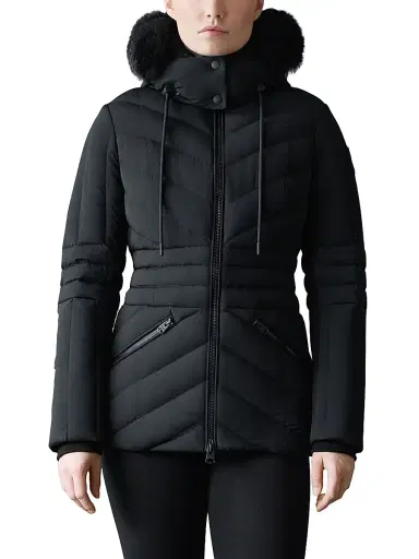 Mackage Women's Nadia Shearling-Trimmed Down Ski Jacket - Black | Thumbnail 4 Mackage Women's Nadia Shearling-Trimmed Down Ski Jacket - Black | Thumbnail 4