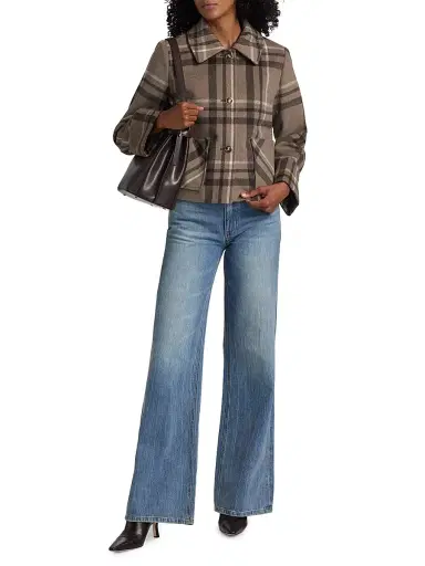 If Only Studio Women's Windowpane-Plaid Shirt | Thumbnail 2 If Only Studio Women's Windowpane-Plaid Shirt | Thumbnail 2
