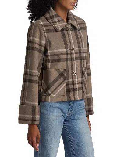 If Only Studio Women's Windowpane-Plaid Shirt | Thumbnail 4 If Only Studio Women's Windowpane-Plaid Shirt | Thumbnail 4