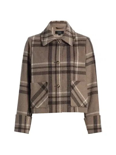If Only Studio Women's Windowpane-Plaid Shirt | Thumbnail 1 If Only Studio Women's Windowpane-Plaid Shirt | Thumbnail 1