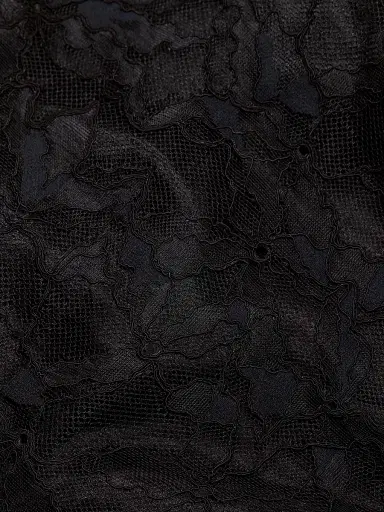 AMUR Women's Lainey Boat Neck Lace Minidress - Black | Thumbnail 7 AMUR Women's Lainey Boat Neck Lace Minidress - Black | Thumbnail 7