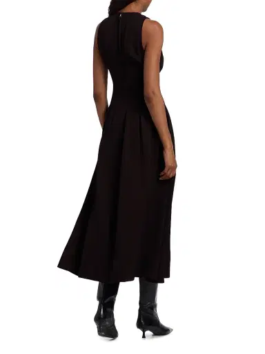 Proenza Schouler White Label Women's Bronwyn Twill Sleevless Midi-Dress - Chocolate | Thumbnail 5 Proenza Schouler White Label Women's Bronwyn Twill Sleevless Midi-Dress - Chocolate | Thumbnail 5