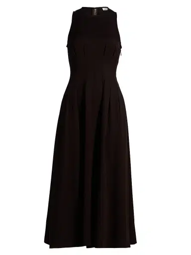 Proenza Schouler White Label Women's Bronwyn Twill Sleevless Midi-Dress - Chocolate | Thumbnail 1 Proenza Schouler White Label Women's Bronwyn Twill Sleevless Midi-Dress - Chocolate | Thumbnail 1
