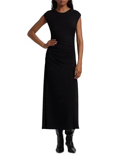 Proenza Schouler White Label Women's Mimi Crêpe Jersey Midi-Dress - Black | Thumbnail 2 Proenza Schouler White Label Women's Mimi Crêpe Jersey Midi-Dress - Black | Thumbnail 2