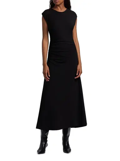 Proenza Schouler White Label Women's Mimi Crêpe Jersey Midi-Dress - Black | Thumbnail 3 Proenza Schouler White Label Women's Mimi Crêpe Jersey Midi-Dress - Black | Thumbnail 3