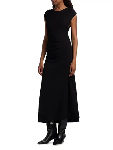 Proenza Schouler White Label Women's Mimi Crêpe Jersey Midi-Dress - Black | Thumbnail 4 Proenza Schouler White Label Women's Mimi Crêpe Jersey Midi-Dress - Black | Thumbnail 4