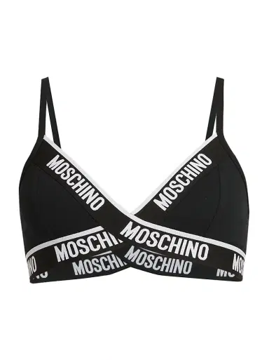 MOSCHINO Women's Intimo Donna Triangle Bra - Black - Size XS | Thumbnail 1 MOSCHINO Women's Intimo Donna Triangle Bra - Black - Size XS | Thumbnail 1