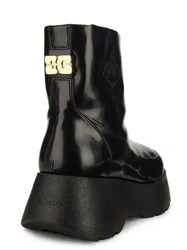 Ganni Women's Kat Platform Ankle Boots - Black | Thumbnail 3 Ganni Women's Kat Platform Ankle Boots - Black | Thumbnail 3