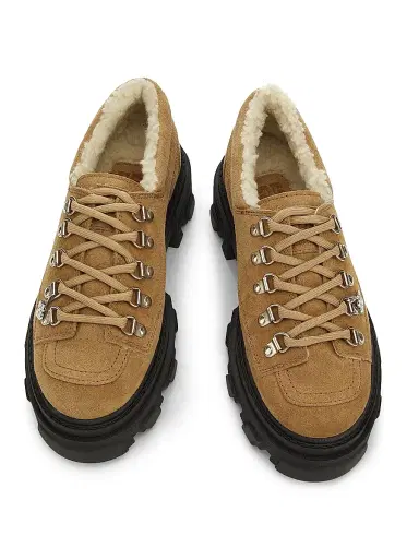 Ganni Women's Cleated Suede Derbies - Cognac | Thumbnail 4 Ganni Women's Cleated Suede Derbies - Cognac | Thumbnail 4
