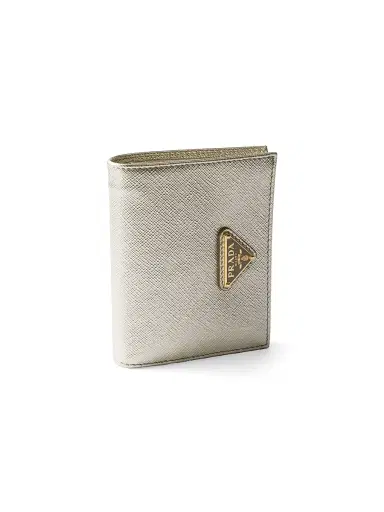 Prada Women's Small Saffiano Leather Wallet - Gold | Thumbnail 3 Prada Women's Small Saffiano Leather Wallet - Gold | Thumbnail 3