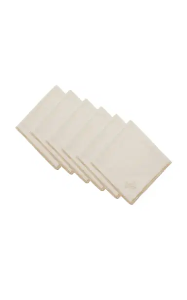 Moda Domus Set-of-Four Swan-Embroidered Linen Dinner Napkins - White | Thumbnail 5 Moda Domus Set-of-Four Swan-Embroidered Linen Dinner Napkins - White | Thumbnail 5