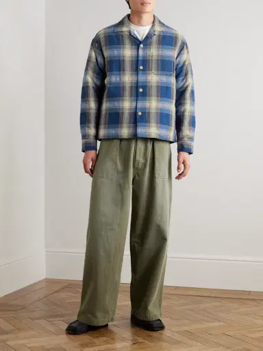 Visvim Keesey Checked Wool and Linen-Blend Flannel Down Jacket - Men | Thumbnail 2 Visvim Keesey Checked Wool and Linen-Blend Flannel Down Jacket - Men | Thumbnail 2