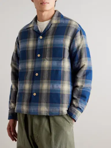 Visvim Keesey Checked Wool and Linen-Blend Flannel Down Jacket - Men | Thumbnail 3 Visvim Keesey Checked Wool and Linen-Blend Flannel Down Jacket - Men | Thumbnail 3