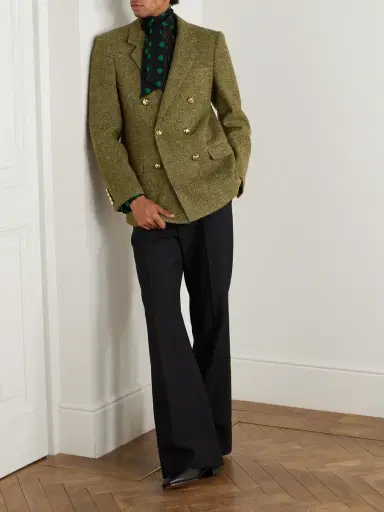 Valentino Garavani Double-Breasted Wool-Blend Bouclé Blazer - Men | Thumbnail 2 Valentino Garavani Double-Breasted Wool-Blend Bouclé Blazer - Men | Thumbnail 2