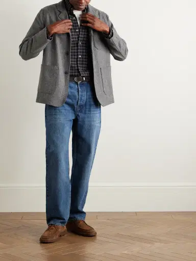 Portuguese Flannel Unstructured Wool Suit Jacket - Men | Thumbnail 2 Portuguese Flannel Unstructured Wool Suit Jacket - Men | Thumbnail 2