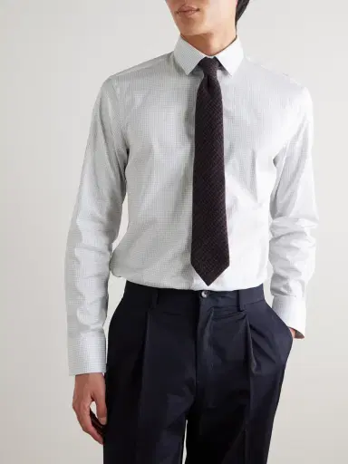 Canali Checked Cotton-Poplin Shirt - Men | Thumbnail 2 Canali Checked Cotton-Poplin Shirt - Men | Thumbnail 2