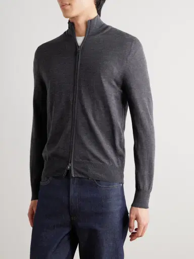 Canali Wool Zip-Up Cardigan - Men | Thumbnail 3 Canali Wool Zip-Up Cardigan - Men | Thumbnail 3